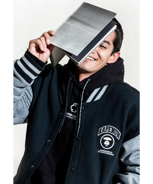 「AAPE BY A BATHING APE」 ジャケット LARGE ブラック メンズ_画像8