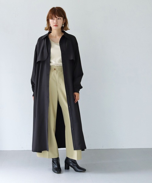 「HER CLOSET」 「SHE MO SHELLY」長袖ワンピース M ブラック レディース_画像2