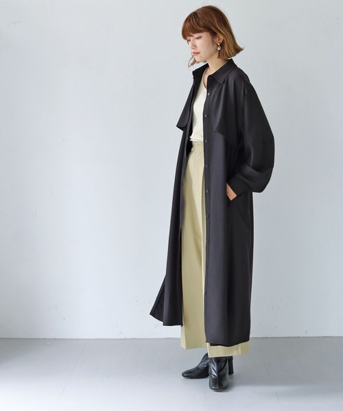 「HER CLOSET」 「SHE MO SHELLY」長袖ワンピース M ブラック レディース_画像4