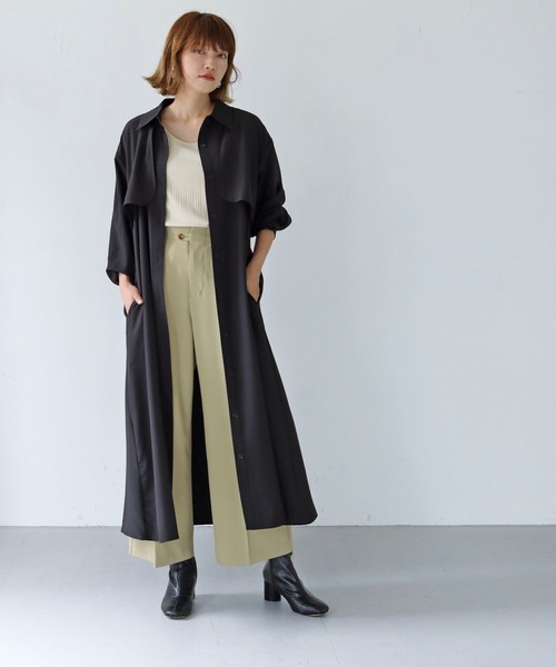 「HER CLOSET」 「SHE MO SHELLY」長袖ワンピース M ブラック レディース_画像9