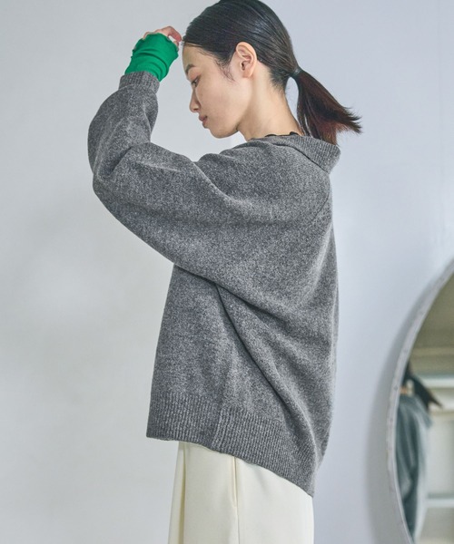 アキページ LAKOLE（ラコレ） ニット セーター 7ゲージ襟付スキッパーニットプル