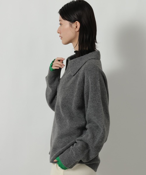 LAKOLE（ラコレ） ニット セーター 7ゲージ襟付スキッパーニットプル