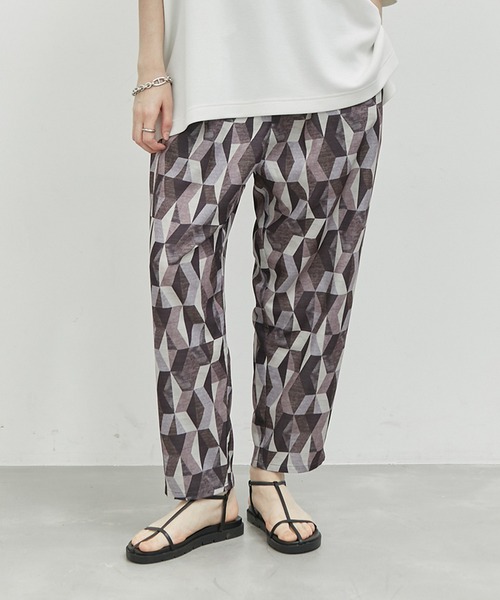 「JUNRED」 イージーパンツ M ダークブラウン メンズ_画像3