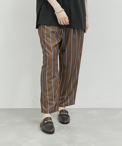 「JUNRED」 イージーパンツ M ダークブラウン メンズ_画像4