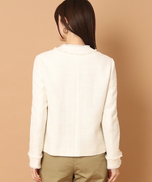 「DRESSTERIOR」 ツイードジャケット 36 ブラック レディース_画像9