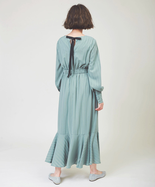 「The Virgnia」 長袖ワンピース S ブラック レディース_画像7