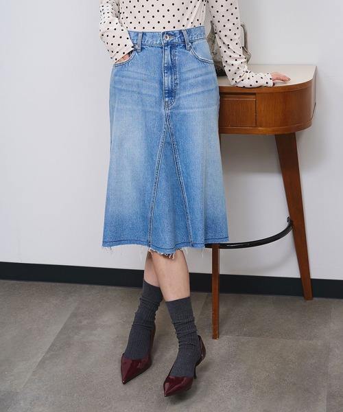 ROSE BUD（ローズバッド） デニムスカート PANEL DENIM MINI SKIRT