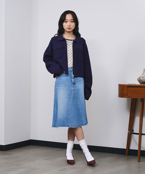 ROSE BUD（ローズバッド） デニムスカート PANEL DENIM MINI SKIRT