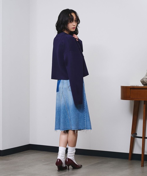 ROSE BUD（ローズバッド） デニムスカート PANEL DENIM MINI SKIRT