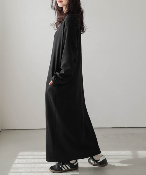 「La-gemme」 長袖ワンピース フリー グレー レディース_画像2