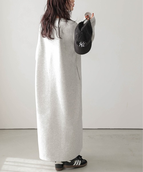 「La-gemme」 長袖ワンピース フリー グレー レディース_画像5