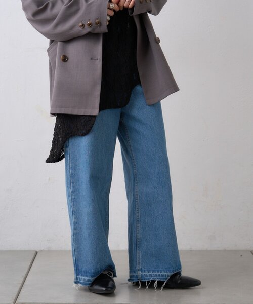 WILLOW tシャツ 「willow」アシメレースチュニック レディース