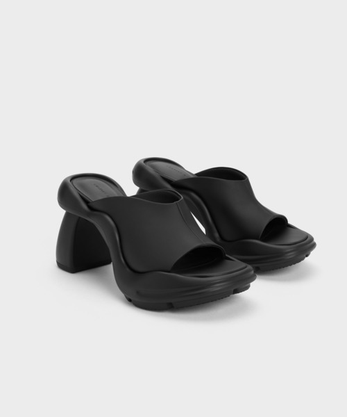 「CHARLES & KEITH」 ミュール 25cm クリーム レディース_画像2