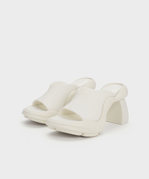 「CHARLES & KEITH」 ミュール 25cm クリーム レディース_画像6