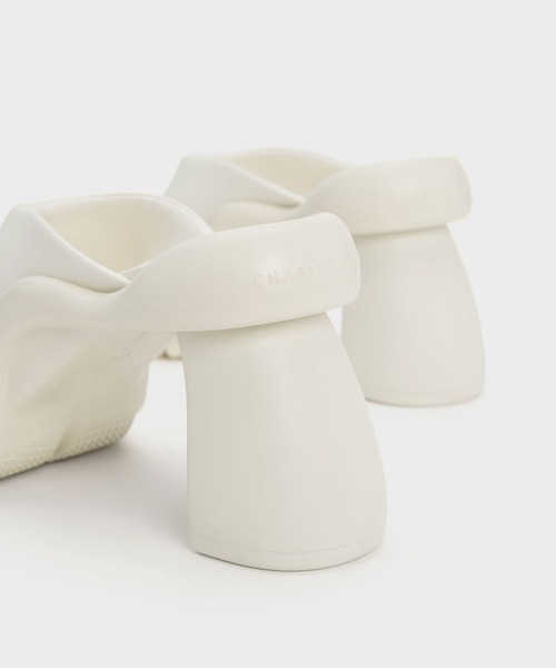 「CHARLES & KEITH」 ミュール 25cm クリーム レディース_画像7