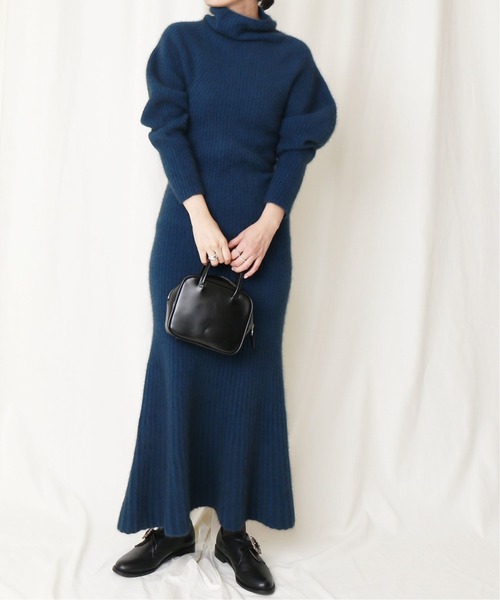 「EDIT. FOR LULU」 ニットワンピース FREE ネイビー レディース_画像2