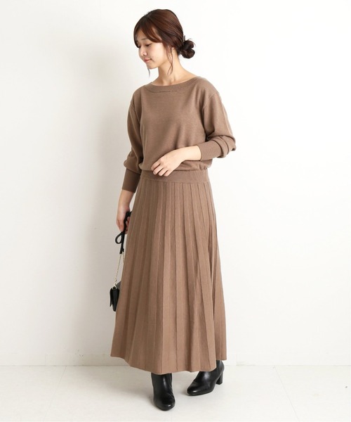 「SLOBE IENA」 ニットワンピース FREE キャメル レディース_画像2