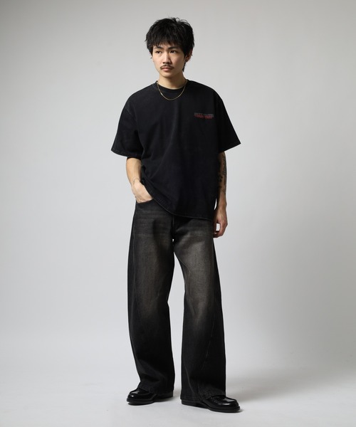 メンズ古着Tシャツ RE730 tシャツ 古着風ビンテージ半袖Tシャツ ホットフィックスロゴ
