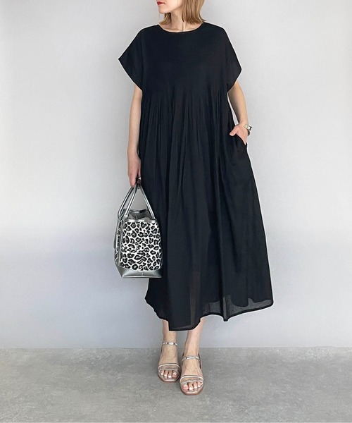 「PICCIN」 半袖ワンピース M ブルー レディース_画像3