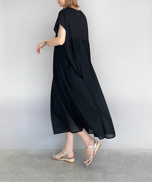 「PICCIN」 半袖ワンピース M ブルー レディース_画像5