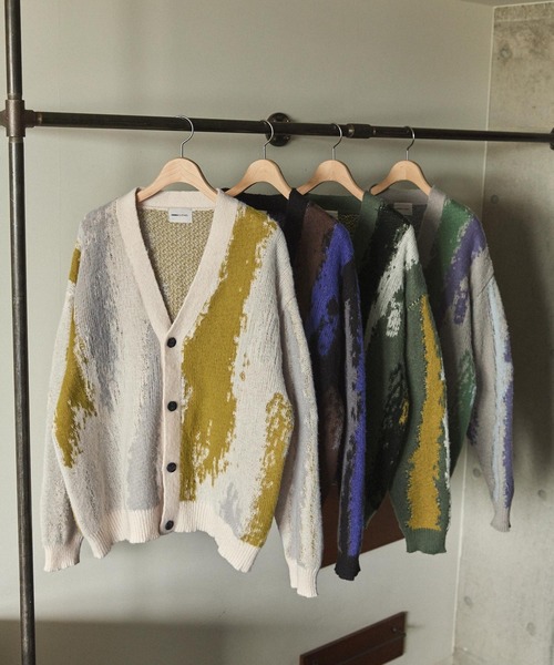 「EMMA CLOTHES」 ニットカーディガン M グレー メンズ_画像9