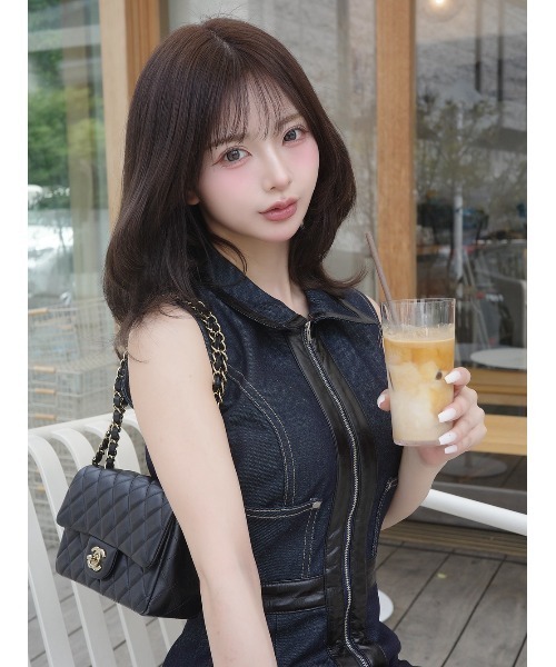 「Darich」 シャツワンピース - インディゴブルー レディースの画像
