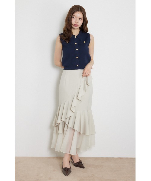 rienda（リエンダ） ニット セーター 「EC限定再入荷」ゴールドボタン