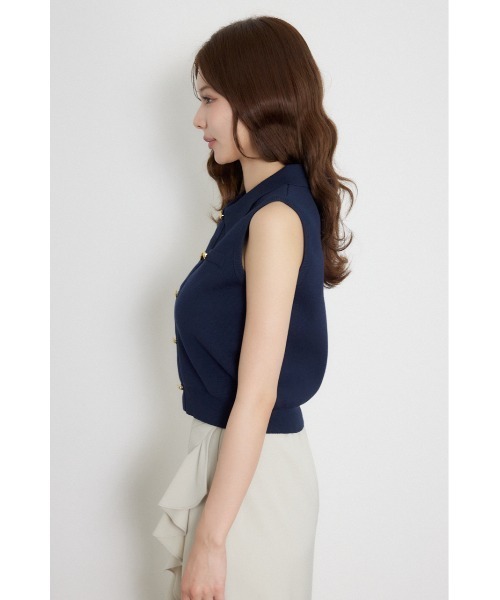 rienda（リエンダ） ニット セーター 「EC限定再入荷」ゴールドボタン