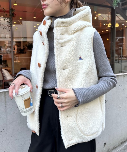 「GEVACO」 ベスト ONE SIZE ホワイト系その他 レディース_画像3