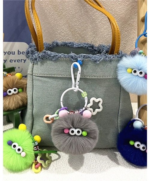 CHEER（チアー） キーホルダー もこもこモンスターファーチャーム