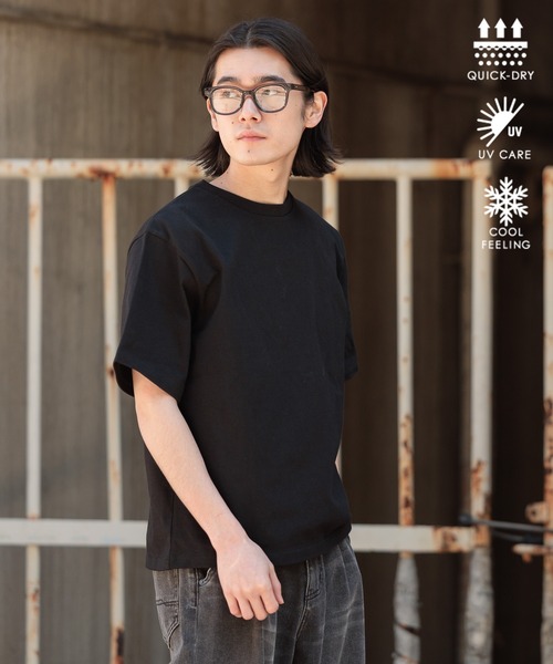 【roughlow】　soft flare tee ブラック　新品タグ付き BAYFLOW（ベイフロー） tシャツ 「WEB限定」機能性ベーシックTEE「接触