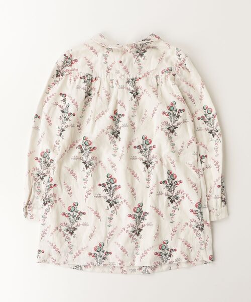 「Bonpoint」 「KIDS」花柄シャツワンピース 10 ホワイト キッズ_画像2