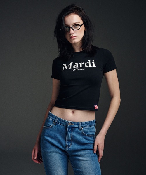 「Mardi Mercredi」 半袖Tシャツ FREE ホワイト×ネイビー レディース_画像9