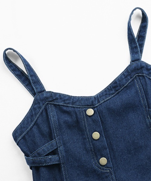 「COCOMOMO」 キャミソールワンピース X-LARGE ブラック レディース_画像6