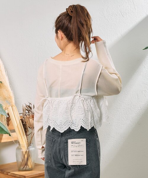 「CIAOPANIC TYPY」 キャミソールブラウス ONE SIZE ホワイト レディース_画像9