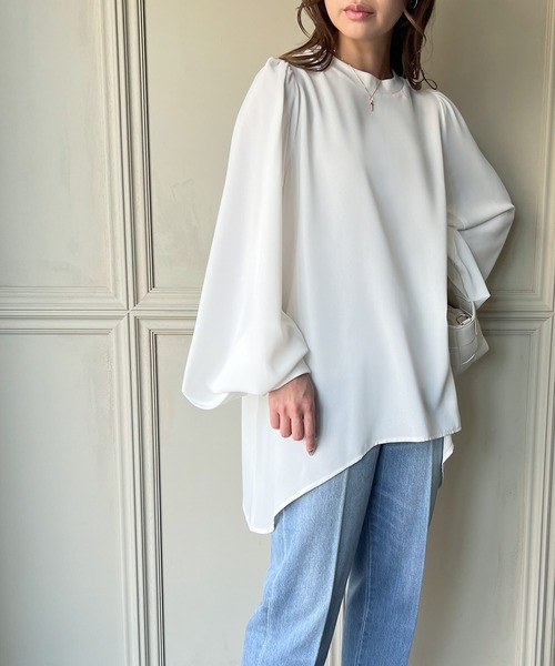 「junoah」 長袖ブラウス MEDIUM ブラック レディース_画像8