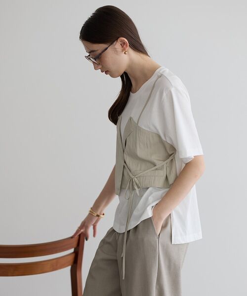 「Editt by YECCA VECCA」 半袖Tシャツ FREE ホワイト レディース_画像4