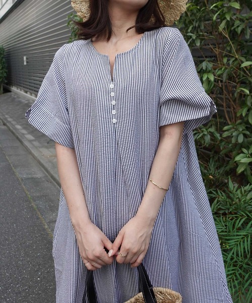 「CORNERS」 半袖ワンピース L ブラック レディース_画像8