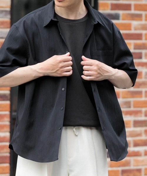 「ITEMS URBANRESEARCH」 半袖シャツ MEDIUM ブラウン メンズ_画像3
