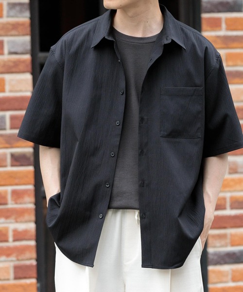 「ITEMS URBANRESEARCH」 半袖シャツ MEDIUM ブラウン メンズ_画像4