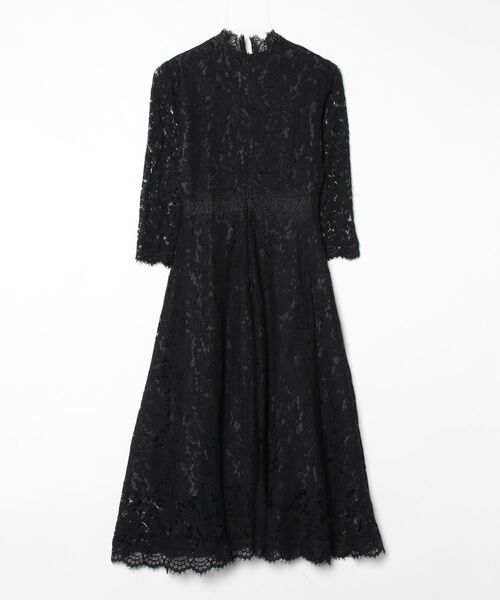 「Lace Ladies」 7分袖ワンピース M ブラック レディース_画像2