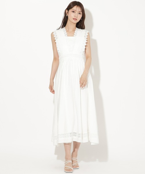 GINZA COUTURE 2 ノースリーブ ワンピース ホワイト GINZA COUTURE 2
