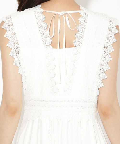 AND COUTURE（アンドクチュール） ワンピース 夏 Vネックレーストリム