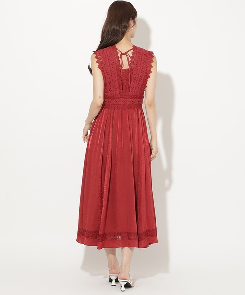 AND COUTURE（アンドクチュール） ワンピース 夏 Vネックレーストリム