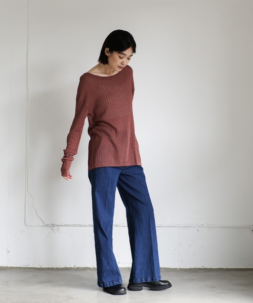 「select MOCA Et」 デニムパンツ LARGE インディゴブルー レディース_画像3