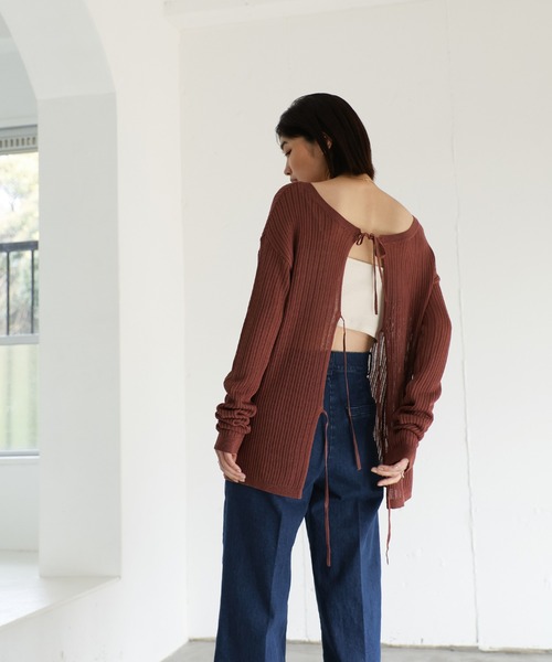「select MOCA Et」 デニムパンツ LARGE インディゴブルー レディース_画像6