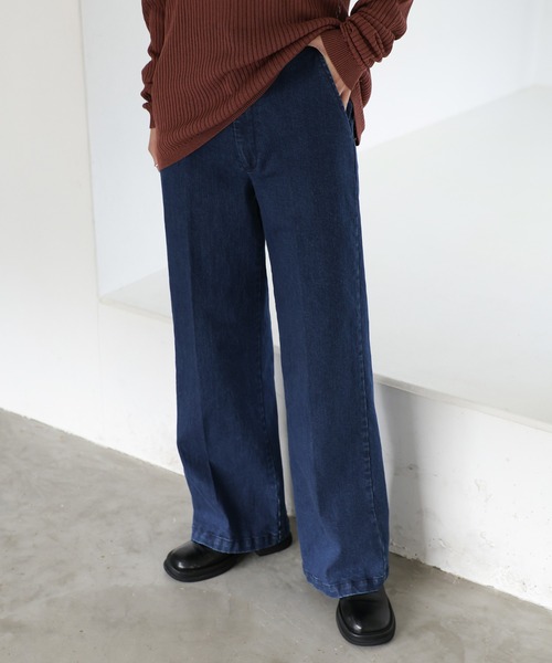 「select MOCA Et」 デニムパンツ LARGE インディゴブルー レディース_画像7