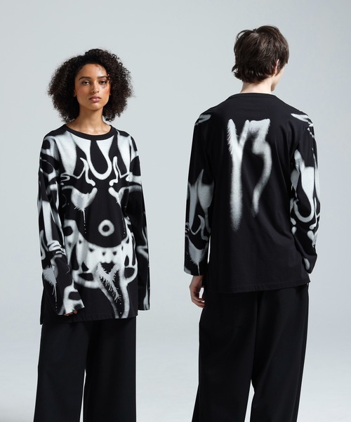 Y-3 tシャツ CHITO GRAPHIC LONG SLEEVE TEE メンズ レディース