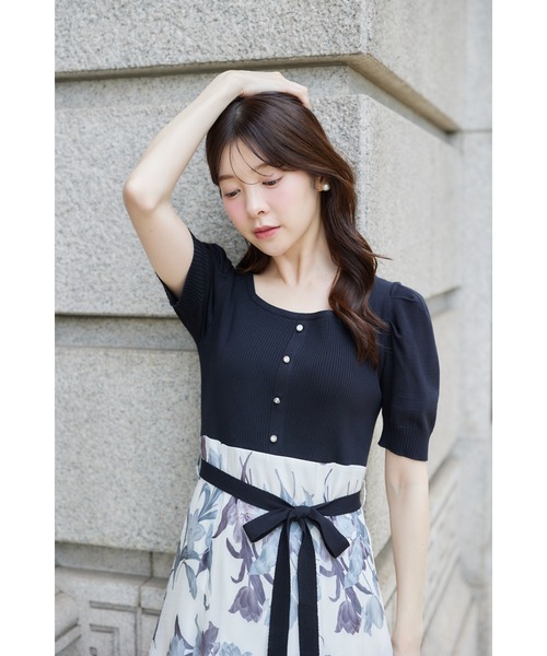 tocco closet（トッコ クローゼット） ワンピース ウエストリボン付き