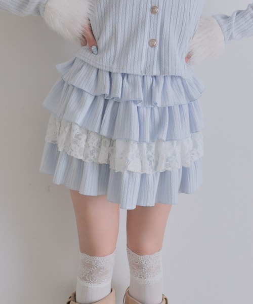 NODRESS（ノードレス） スカート NODRESS WHITE LACE TRIM COTTON MINI